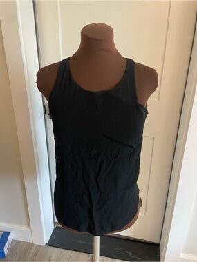 Sandro Black Sleeveless tank with Star Mesh Back